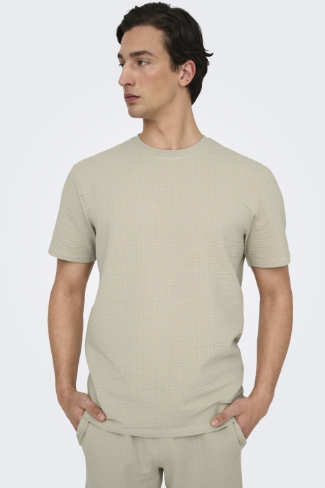 Only & Sons onskian life reg seersucker ss tee